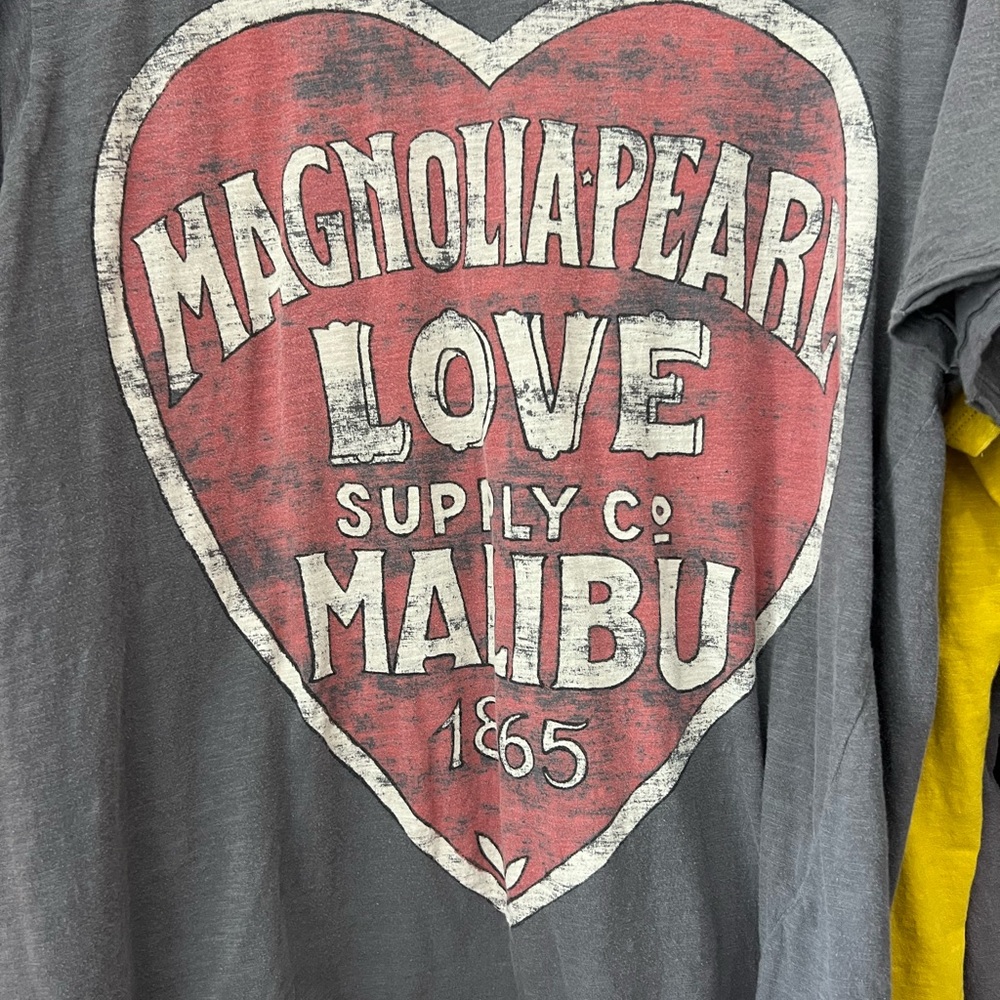 Magnolia Pearl Red and Gray Love Graphic Tee
